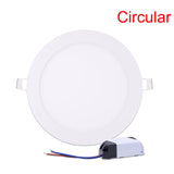 LED Ultra thin Downlight lamp 24W 18W 12W 9W 6W 3W AC110V 220V led ceiling recessed grid downlight slim round square panel light