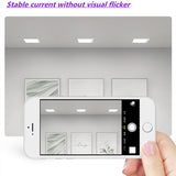 Square Downlight Embedded LED Ultra-thin Hole Light Ceiling Grille Bold Light 12W 15W 18W 24W