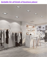 Square Downlight Embedded LED Ultra-thin Hole Light Ceiling Grille Bold Light 12W 15W 18W 24W