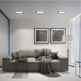 Square Downlight Embedded LED Ultra-thin Hole Light Ceiling Grille Bold Light 12W 15W 18W 24W