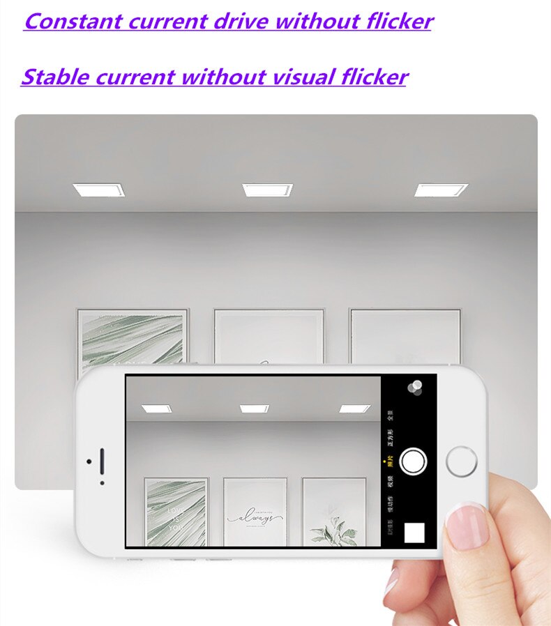 Square Downlight Embedded LED Ultra-thin Hole Light Ceiling Grille Bold Light 12W 15W 18W 24W