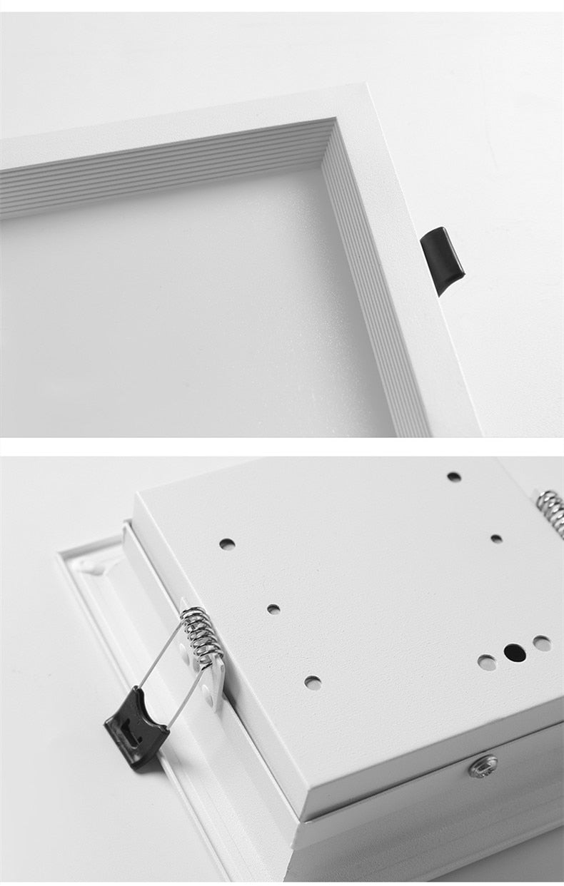 Square Downlight Embedded LED Ultra-thin Hole Light Ceiling Grille Bold Light 12W 15W 18W 24W