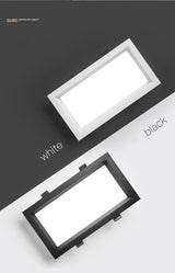 Square Downlight Embedded LED Ultra-thin Hole Light Ceiling Grille Bold Light 12W 15W 18W 24W