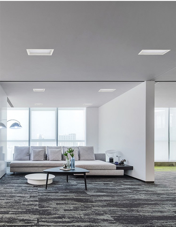 Square Downlight Embedded LED Ultra-thin Hole Light Ceiling Grille Bold Light 12W 15W 18W 24W