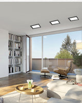 Square Downlight Embedded LED Ultra-thin Hole Light Ceiling Grille Bold Light 12W 15W 18W 24W