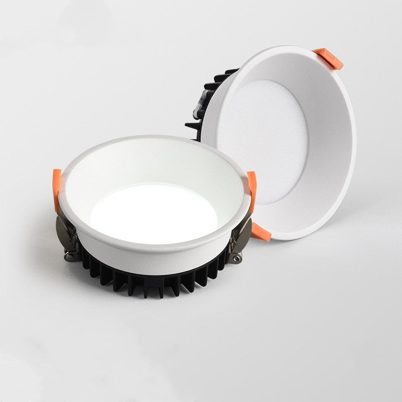 Frameless 3 Light Temperature Anti Glare Recessed Downlight 7W 10W 12W 15W 24W Round LED Ceiling Spot Light Pic Background