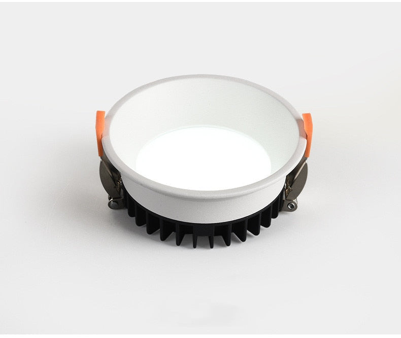 Frameless 3 Light Temperature Anti Glare Recessed Downlight 7W 10W 12W 15W 24W Round LED Ceiling Spot Light Pic Background