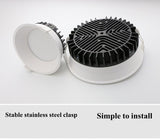 Frameless 3 Light Temperature Anti Glare Recessed Downlight 7W 10W 12W 15W 24W Round LED Ceiling Spot Light Pic Background