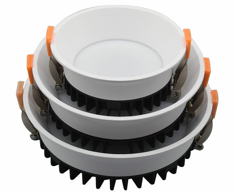 Frameless 3 Light Temperature Anti Glare Recessed Downlight 7W 10W 12W 15W 24W Round LED Ceiling Spot Light Pic Background