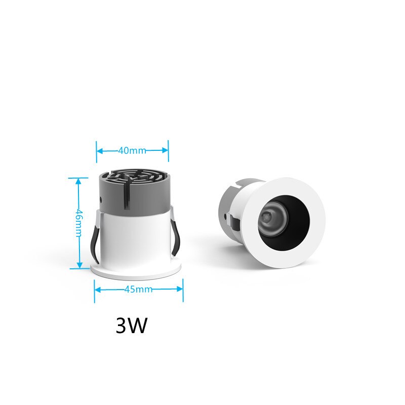 Mini LED Downlight 5W 7W 10W COB Spotlight 24° Dimmable AC 85-265V Recessed Ceiling Lamp Anti-glare light 4000K