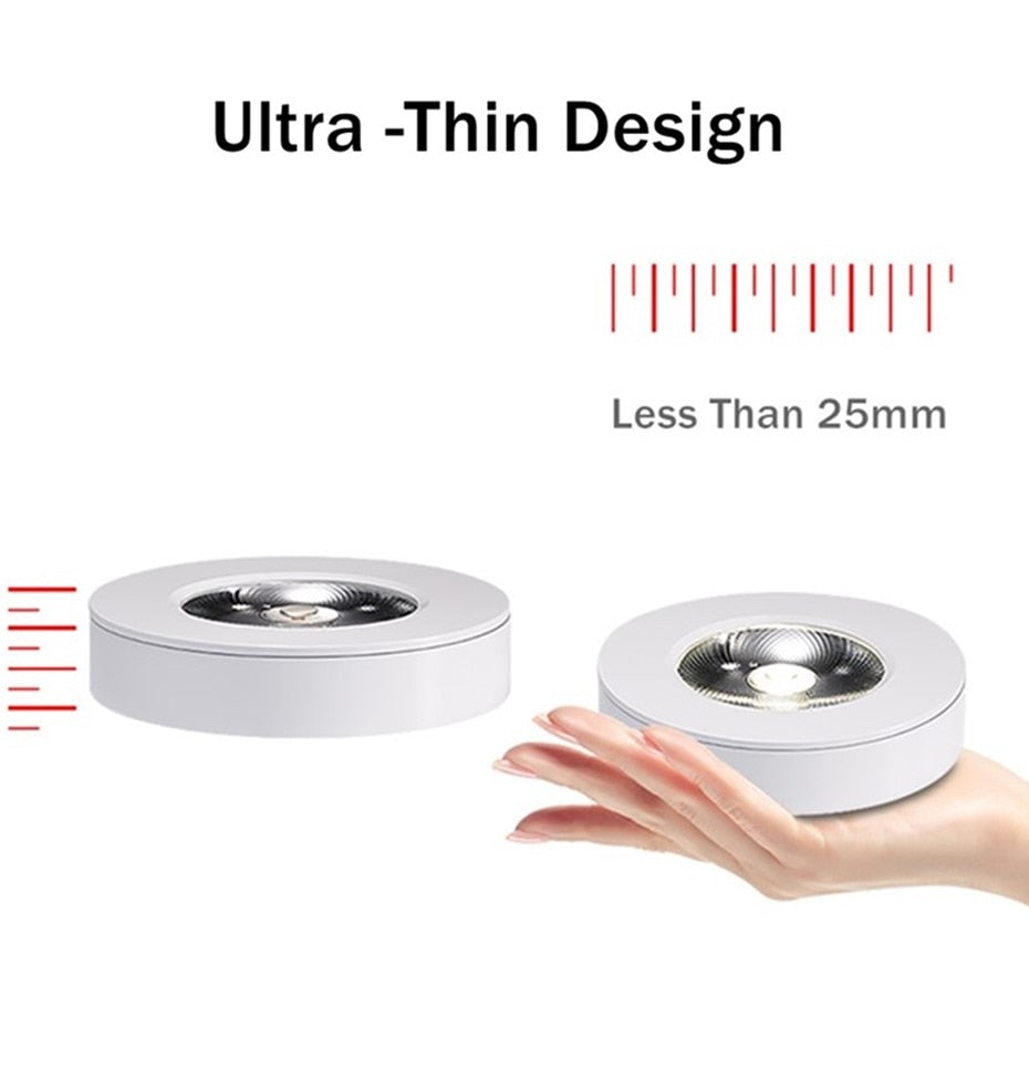New Ultra Thin Cabinet Light Surface Mounted Led Downlight Indoor Home Ceiling Led Lamp 3W 5W 7W 10W AC220V Living Room Lighting