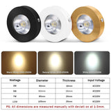 New Ultra Thin Cabinet Light Surface Mounted Led Downlight Indoor Home Ceiling Led Lamp 3W 5W 7W 10W AC220V Living Room Lighting