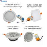 MiBoxer 6W 9W 12W 15W 18W 25W RGB+CCT led Downlight Dimmable Ceiling AC110V 220V FUT062/FUT063/FUT066/FUT068/FUT069 Wifi control