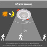 LED indoor ceiling lamp body sensor infrared sensor downlight sound control induction corridor balcony