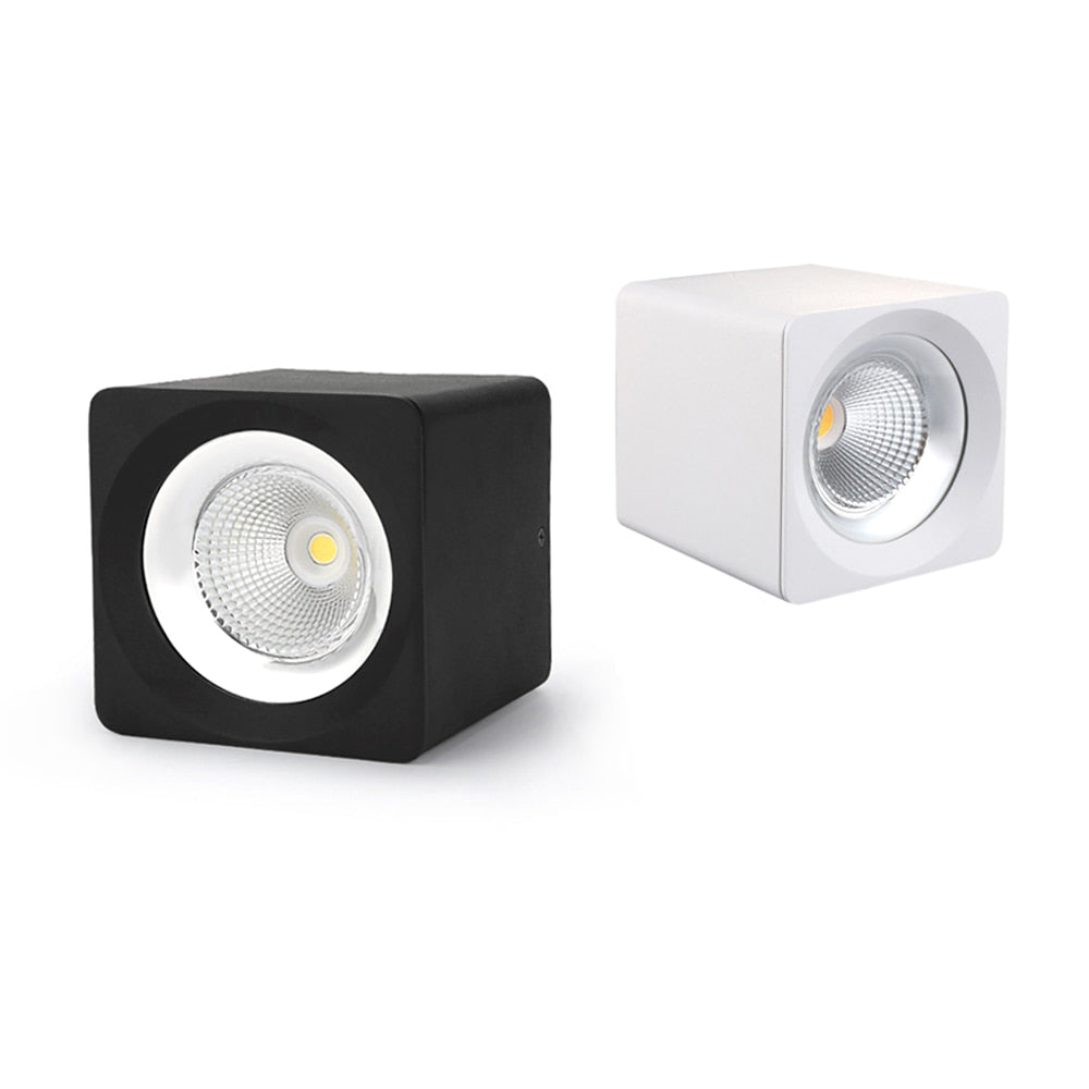 Square Surface Mounted Outfitted Dimmable COB LED Backwall Window Display Downlight Ceiling Spotlight 7W 12W 20W 30W AC85~265V