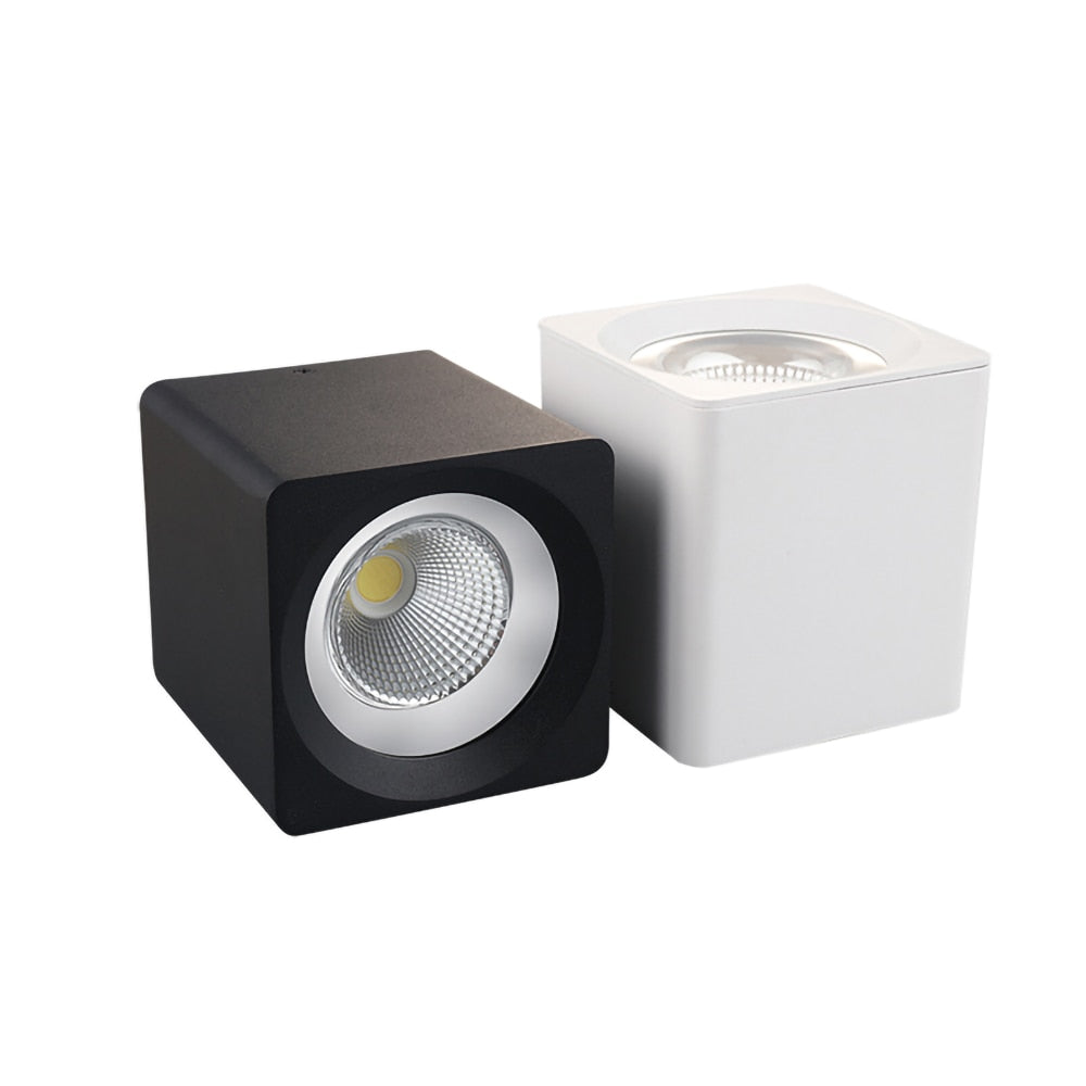 Square Surface Mounted Outfitted Dimmable COB LED Backwall Window Display Downlight Ceiling Spotlight 7W 12W 20W 30W AC85~265V