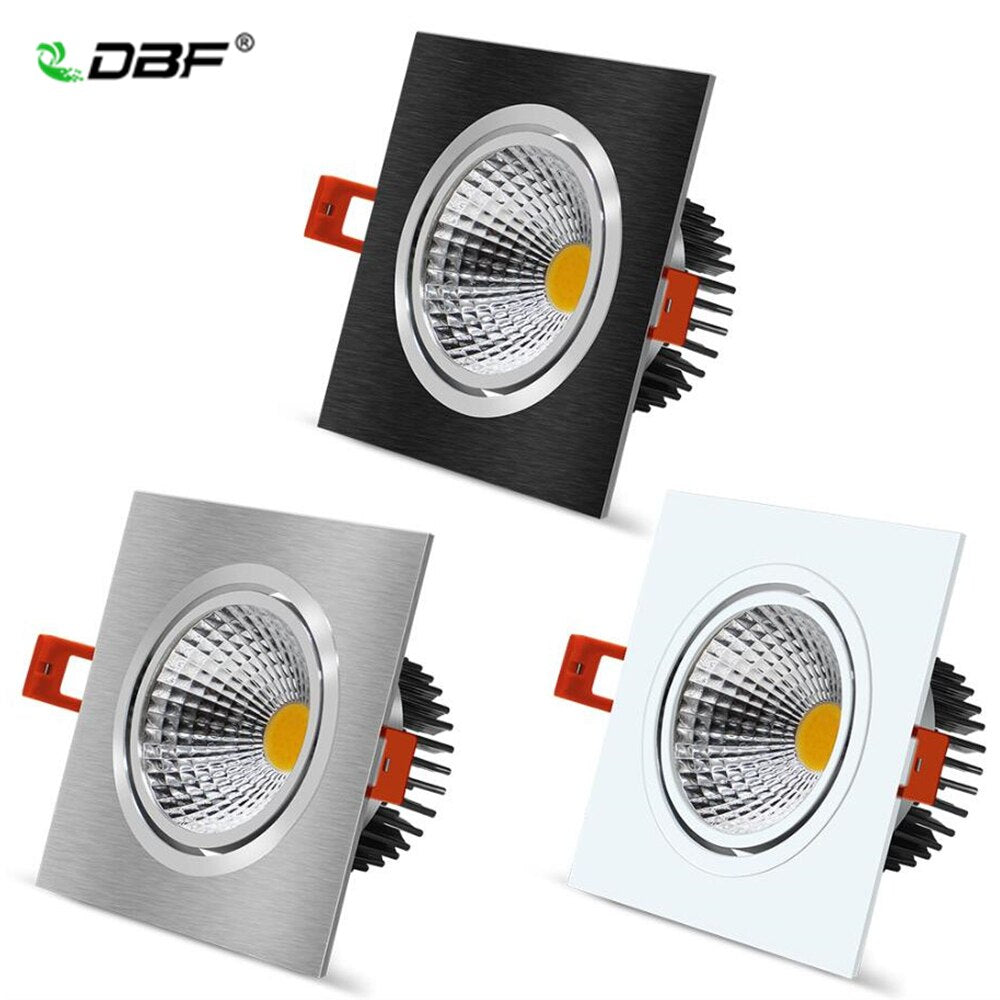 Dimmable LED Downlight Ceiling 7W 9W 12W 15W Led Bulb Bedroom Kitchen Indoor LED Spot Lights Square ceiling recessed Lights