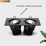 Dimmable Recessed COB Downlights 7W 9W 12W LED Square Ceiling Spot Lights AC85-265V LED Ceiling Lamps Indoor Lighting