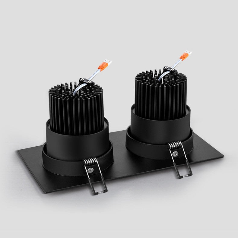 Dimmable Recessed COB Downlights 7W 9W 12W LED Square Ceiling Spot Lights AC85-265V LED Ceiling Lamps Indoor Lighting