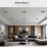 Dimmable Recessed COB Downlights 7W 9W 12W LED Square Ceiling Spot Lights AC85-265V LED Ceiling Lamps Indoor Lighting
