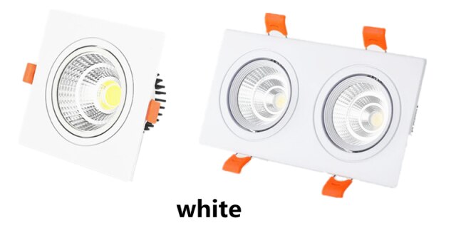 Dimmable Recessed COB Downlights 7W 9W 12W LED Square Ceiling Spot Lights AC85-265V LED Ceiling Lamps Indoor Lighting