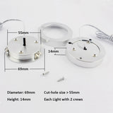 LED Under Cabinet Light 12V DC Warm Natural Cool White 12V LED Puck Lights Downlight for Under Kitchen Closet Cabinets Lighting