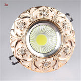 European Style Resin Lace Diamond Led Cob Ceiling Lamp 5W 7W 110V 220V For Hallway Living Room Interior Loft Recessed Spotlight