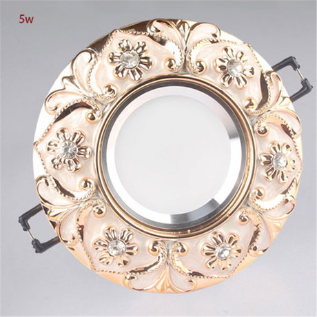European Style Resin Lace Diamond Led Cob Ceiling Lamp 5W 7W 110V 220V For Hallway Living Room Interior Loft Recessed Spotlight