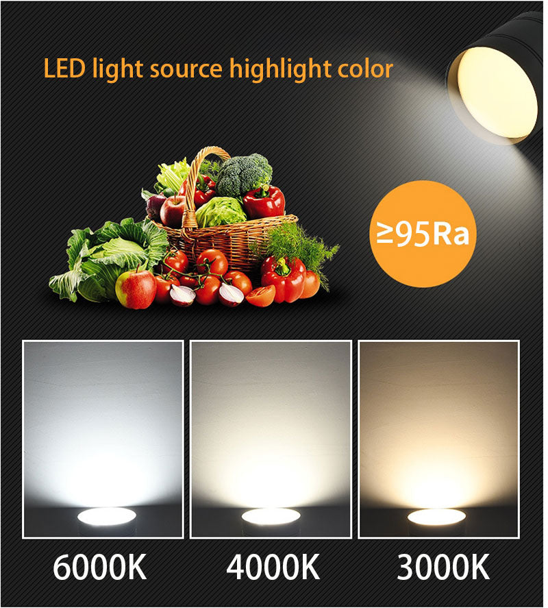 Round Dimmable LED Ceiling Downlight 5/7/9/12/15/18/20/24W Surface Mounted Spotlights Kitchen Bedroom Livingroom Indoor Lighting