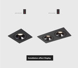 Square Dimmable Recessed COB LED Downlights 7W 10W 2X7W 2X10W LED Ceiling Lamps AC85-265V LED Ceiling Spot Lights Indoor Lighting