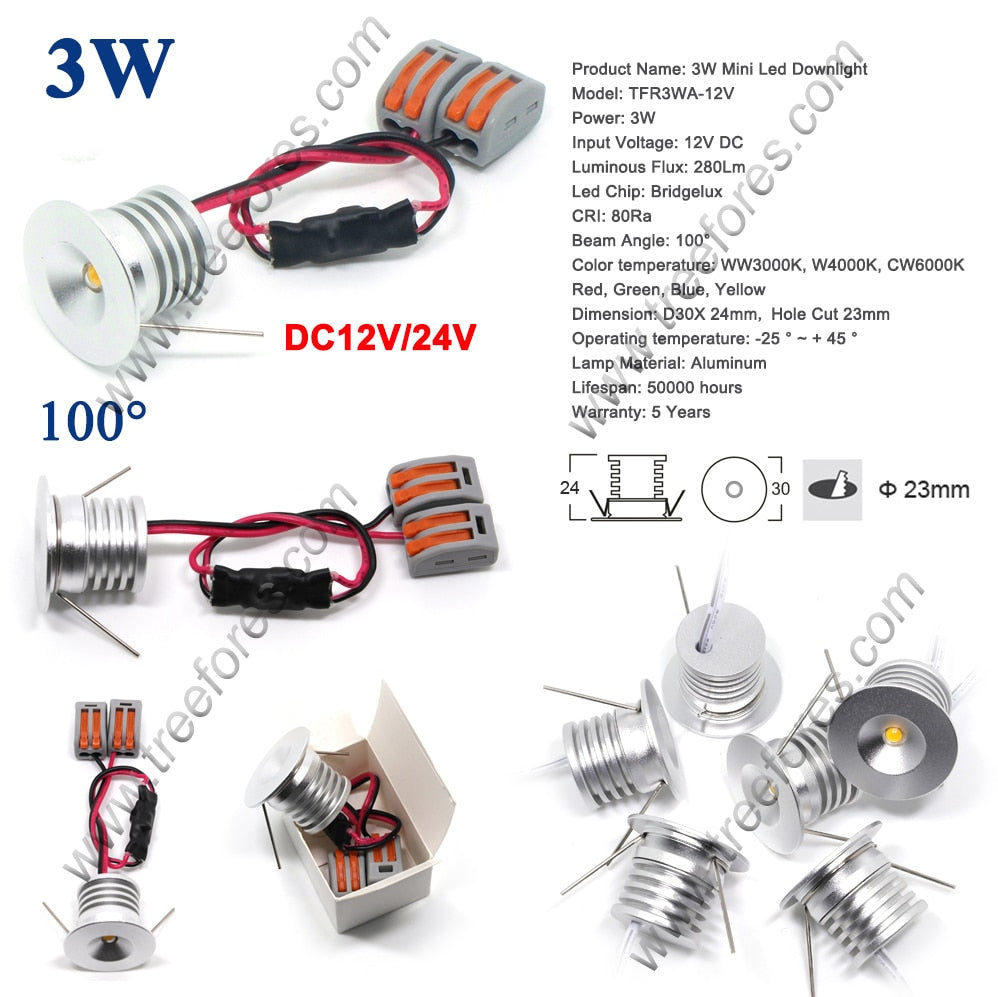 Mini LED Lamps Hotel Dining Spot Light Cabinet Kitchen Lighting Lamp CE RoHS 1W 2W 3W 4W DC 12V 24V Ceiling Downlight