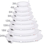 Ultra Thin LED Downlight Lamp 3W 4W 6W 9W 12W 15W 18W 24W LED Ceiling Recessed Grid Downlight Slim Round Panel Light