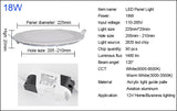 Ultra Thin LED Downlight Lamp 3W 4W 6W 9W 12W 15W 18W 24W LED Ceiling Recessed Grid Downlight Slim Round Panel Light