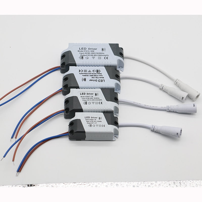 LED Power Supply 1W-24W 260mA Driver Adapter With DC Plug  AC90-265V Lighting Transformer For LED Panel Light Downlight