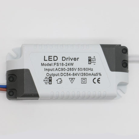 LED Power Supply 1W-24W 260mA Driver Adapter With DC Plug  AC90-265V Lighting Transformer For LED Panel Light Downlight