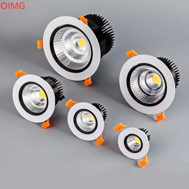Unique Design White plus Black Dimmable Recessed COB LED Downlights 5W ...