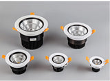 Unique Design White plus Black Dimmable Recessed COB LED Downlights 5W 7W 9W 12W 15W 18W Ceiling lamp Spot lights AC90-260V