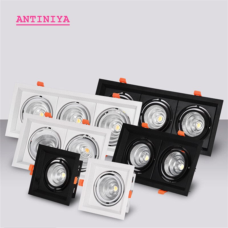 Dimmable Recessed Anti Glare LED Downlights 10W 12W 20W 24W 30W 36W Epistar Chip Ceiling Spot Lights AC85~265V Background Lamps