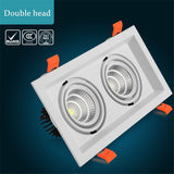 Dimmable Recessed Anti Glare LED Downlights 10W 12W 20W 24W 30W 36W Epistar Chip Ceiling Spot Lights AC85~265V Background Lamps