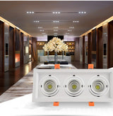 Dimmable Recessed Anti Glare LED Downlights 10W 12W 20W 24W 30W 36W Epistar Chip Ceiling Spot Lights AC85~265V Background Lamps