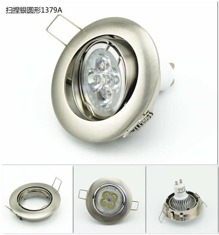 Adjustable Ceiling Lamp Holder Bases Halogen Light Bracket Cup Aluminum LED Downlight GU10 MR16 Spot Light Bulb Lamp Holders