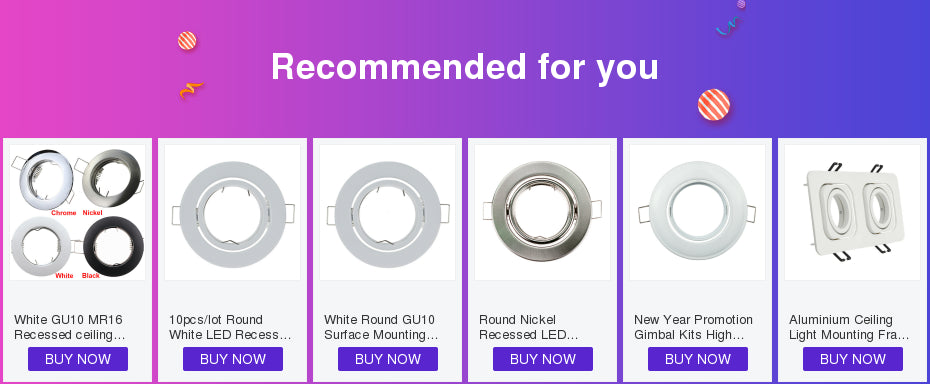 Adjustable Ceiling Lamp Holder Bases Halogen Light Bracket Cup Aluminum LED Downlight GU10 MR16 Spot Light Bulb Lamp Holders