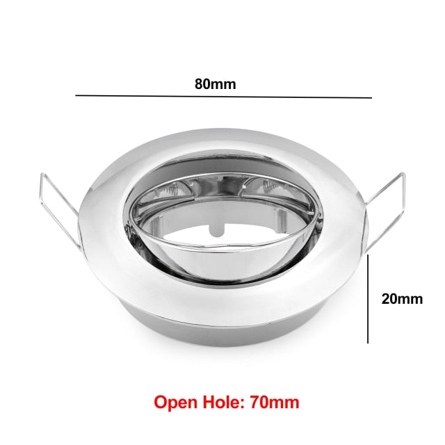 Adjustable Ceiling Lamp Holder Bases Halogen Light Bracket Cup Aluminum LED Downlight GU10 MR16 Spot Light Bulb Lamp Holders