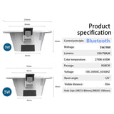 Smart LED Downlight Dimming Round Spot Light 5W 9W RGB Color Changing Warm Cold light Bluetooth APP Control Smart Light