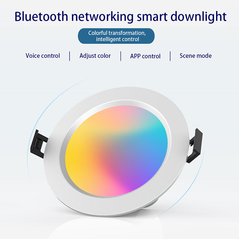 Smart LED Downlight Dimming Round Spot Light 5W 9W RGB Color Changing Warm Cold light Bluetooth APP Control Smart Light