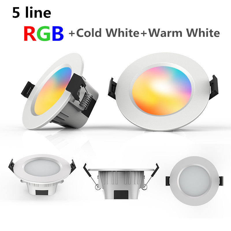 Smart LED Downlight Dimming Round Spot Light 5W 9W RGB Color Changing Warm Cold light Bluetooth APP Control Smart Light