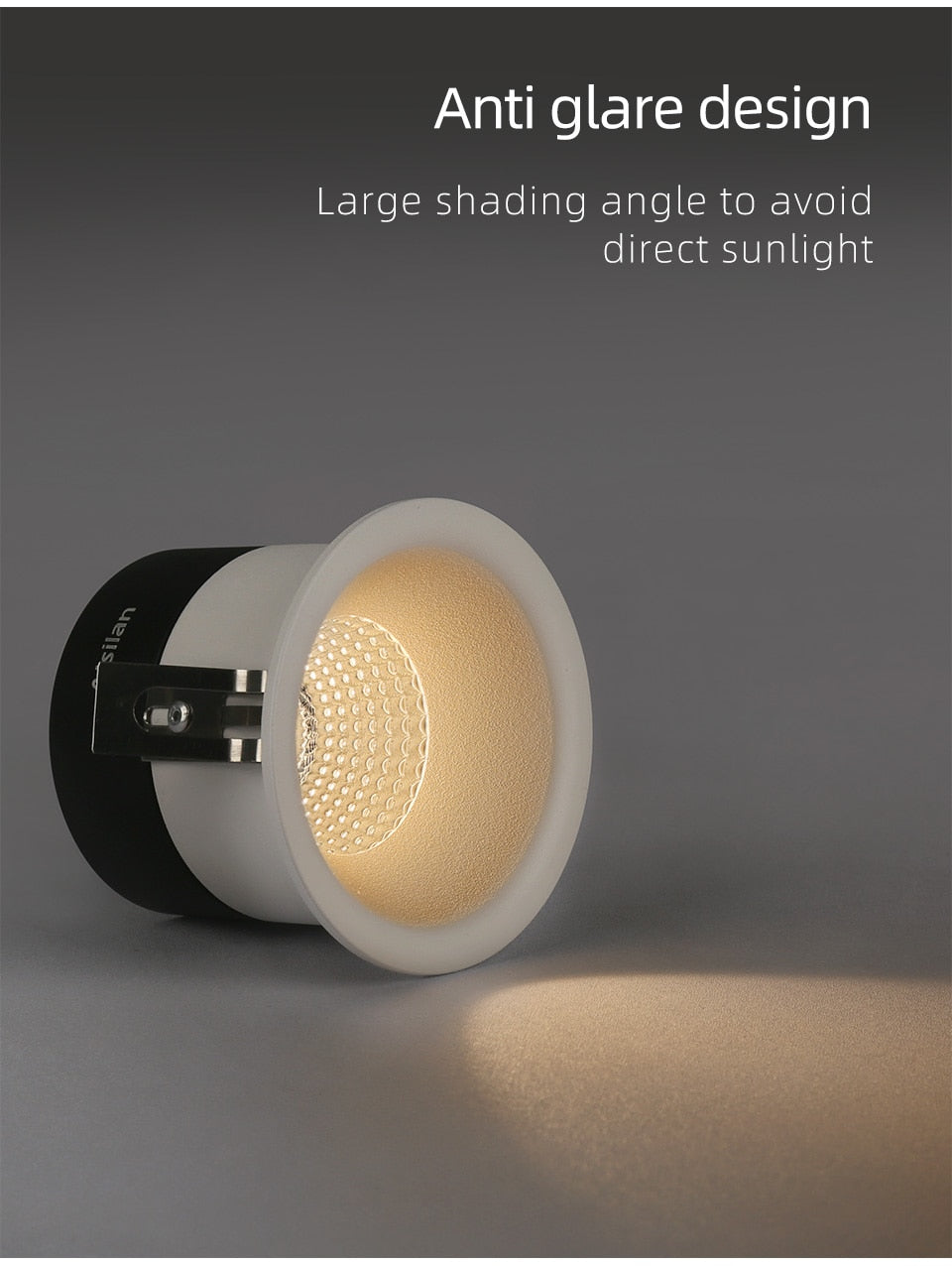 Aisilan LED Downlight narrow border anti-glare Spot light household large arc downlight aisle without master led Recessed light