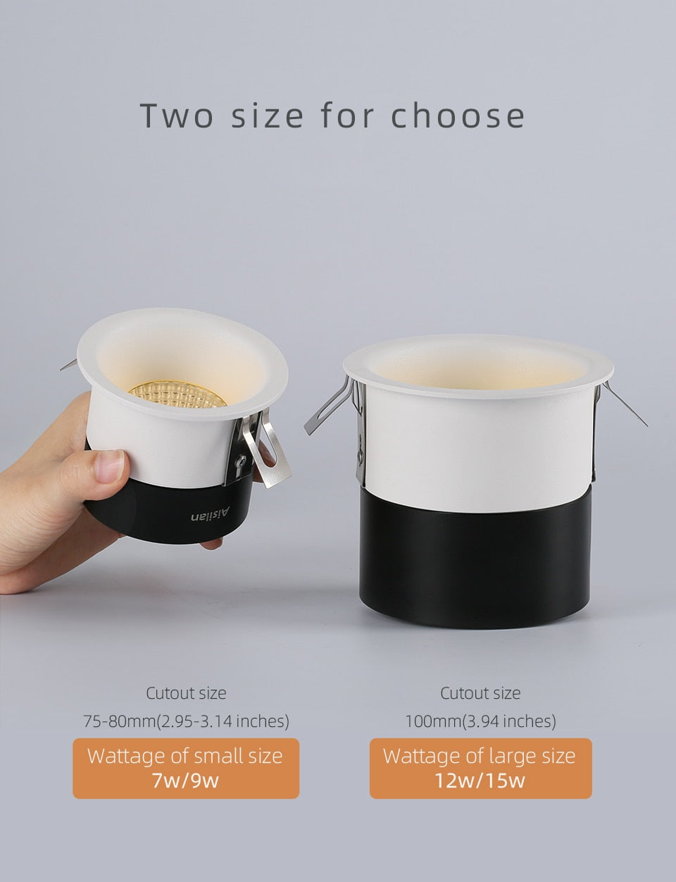 Aisilan LED Downlight narrow border anti-glare Spot light household large arc downlight aisle without master led Recessed light