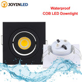 Square Dimmable Embedded LED waterproof IP65 10pcs/lot cob ceiling 3W Bathroom Kitchen Hotel shower room LED downlight Cob Lamp