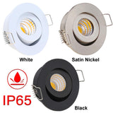 Square Dimmable Embedded LED waterproof IP65 10pcs/lot cob ceiling 3W Bathroom Kitchen Hotel shower room LED downlight Cob Lamp